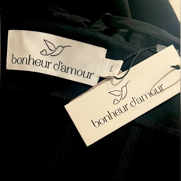 Bonheur D’Amour Ruffle Mini Dress Black Size L - Picture 10 of 10